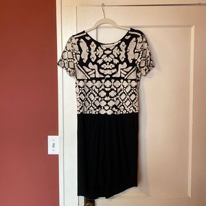 Black embroidered dress
